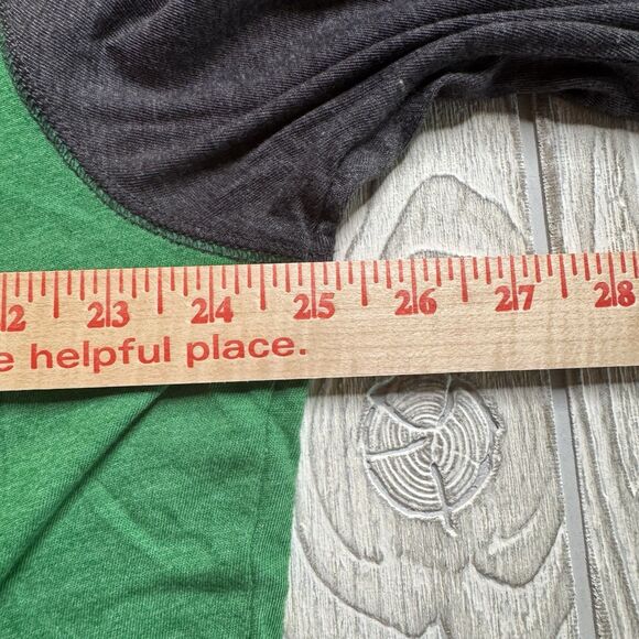 Oregon Ducks Logo LS Raglan Hooded Tee Men’s XXL Green Gray Soft Box Seats NWT - Picture 9 of 12